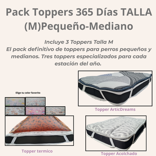 Pack Toppers 365 Días Talla M – 3 Toppers para Perros (AHORRAS 10€ + ENVÍO GRATIS)
